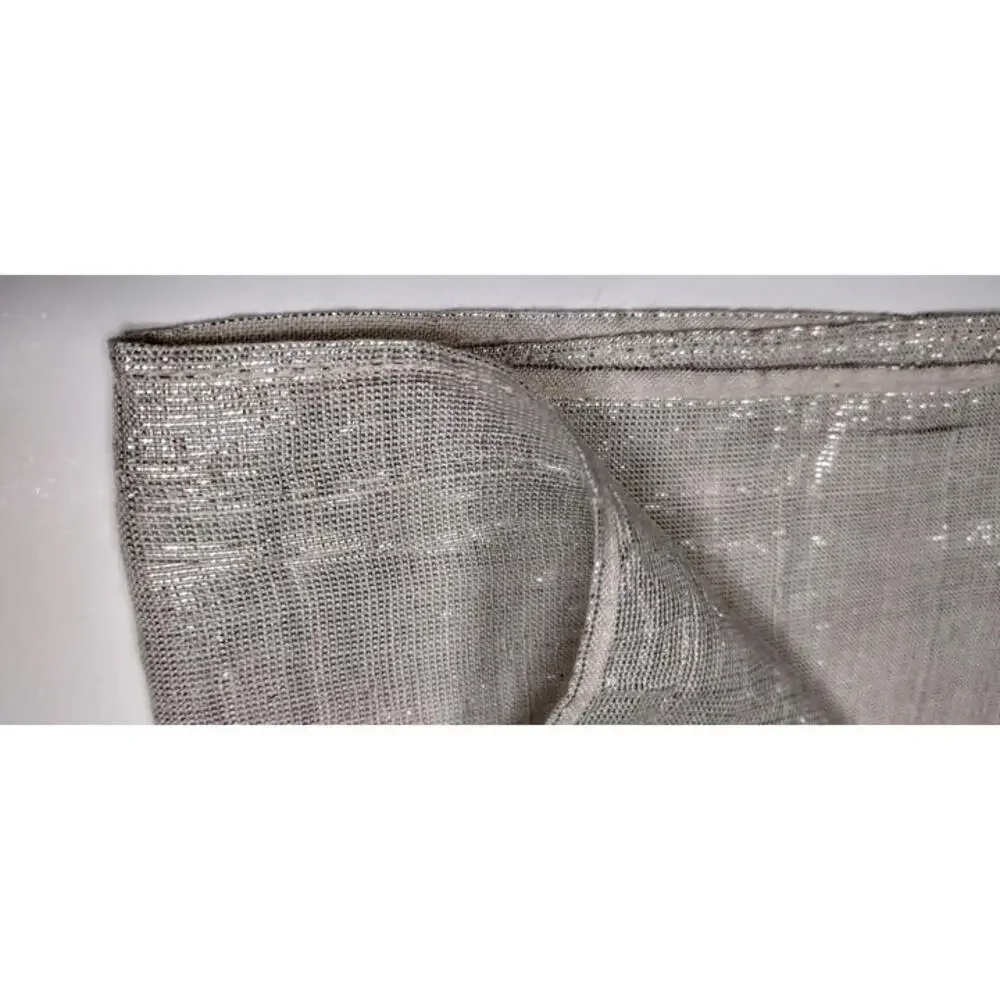 1970s Silver Metallic Long Scarf 70s GLAM UNISEX RAYON FRINGE SCARF DISCO ERA